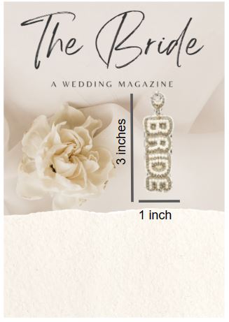 "Bride" Beaded Earrings