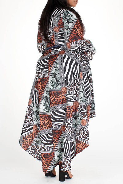 Denim and Animal Print Hi-Lo Dress (Wild Thing)