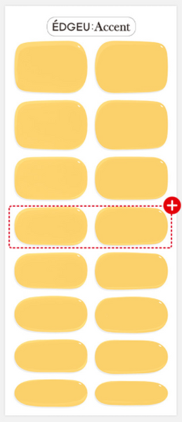 EDGUE (Hello Yellow) Real Gel Nails Stickers 34pcs Nail Art