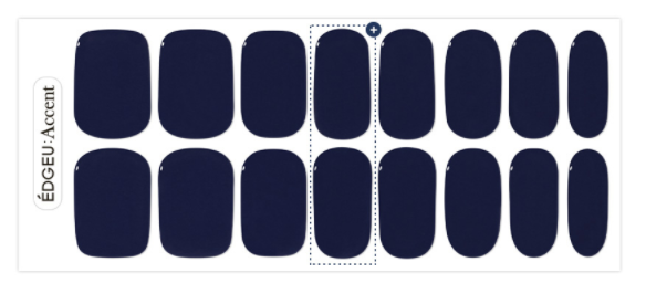 EDGUE (Splash Blue) Real Gel Nails Stickers 34pcs Nail Art