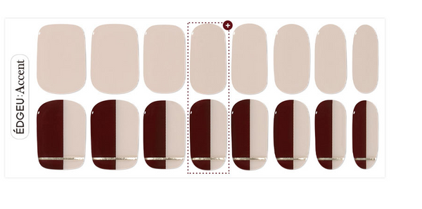 EDGUE (Chili Brick) Real Gel Nails Stickers 34pcs Nail Art