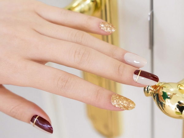 EDGUE (Chili Brick) Real Gel Nails Stickers 34pcs Nail Art