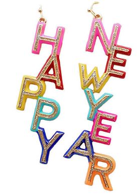 Happy New Year Earrings