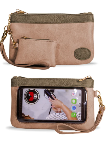 Save The Girls Clutch with Touch Phone Window Screen