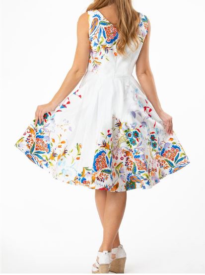 Floral Print Sleeveless Sundress (Plus Size)