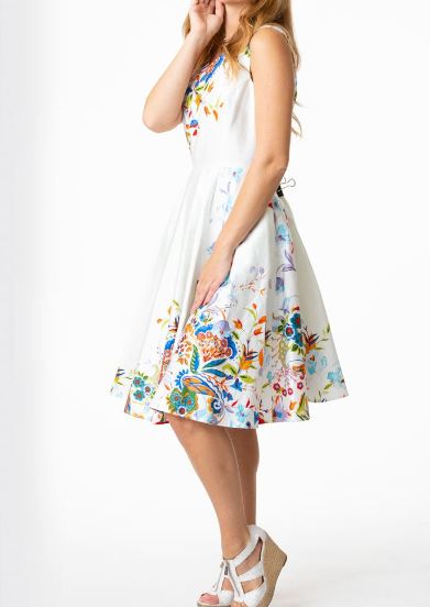 Floral Print Sleeveless Sundress (Plus Size)