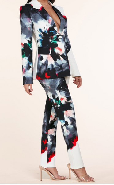 Watercolor 2pc Pants Set by Latiste- Plus Size